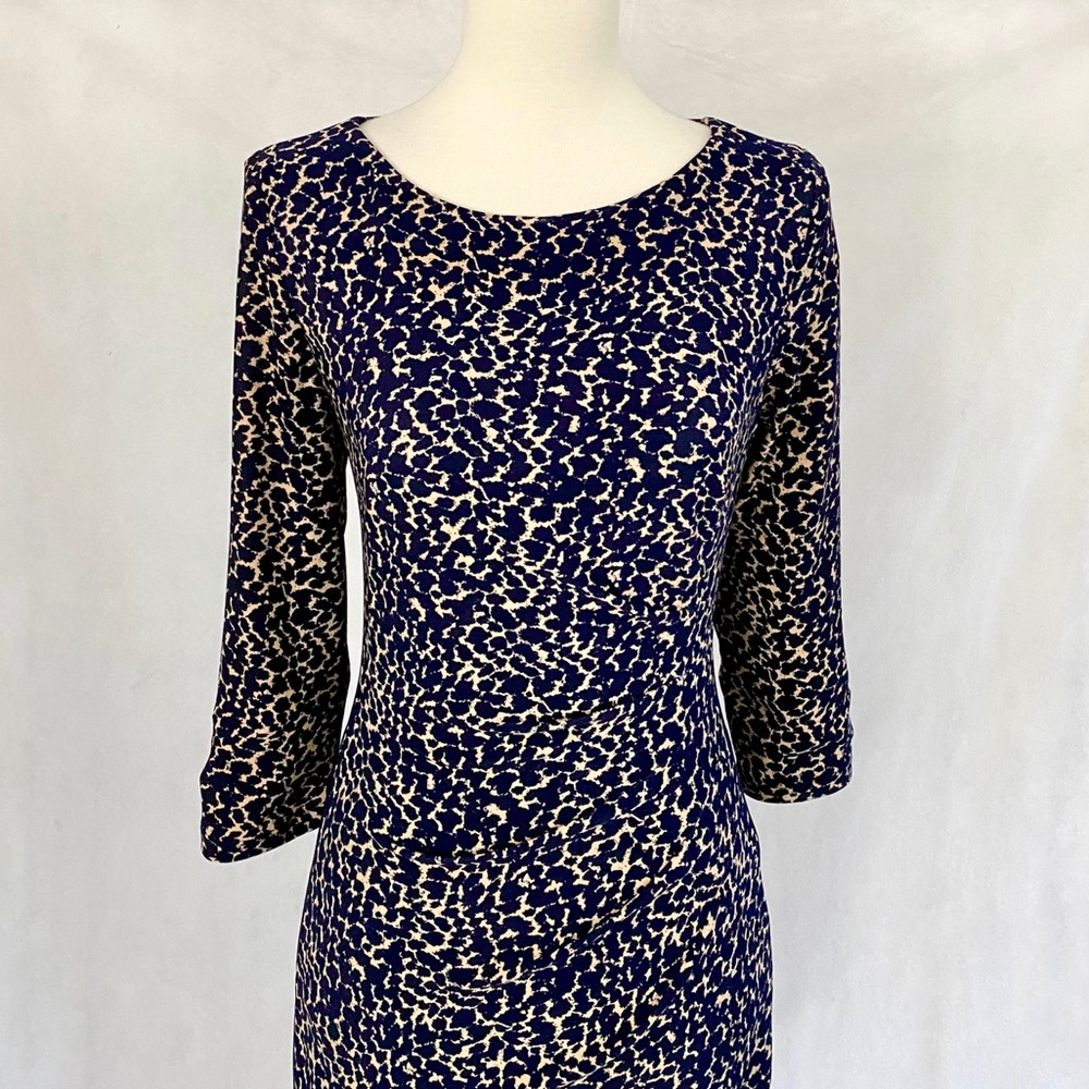 Lauren Ralph Lauren Navy Pattern Color Block Dress - Picture 3 of 10